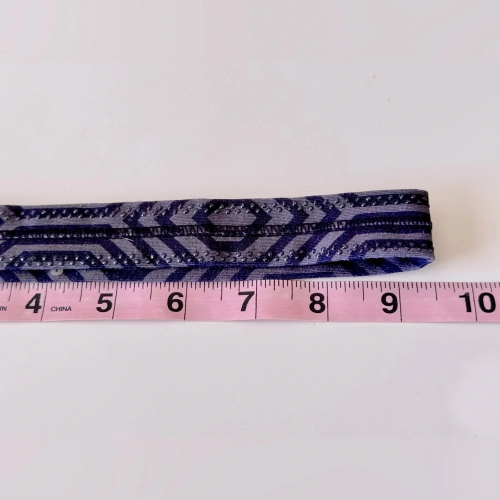 SCUNCI Grey & Black Stretchy Non-slip Athletic Sports Headband Hair Band